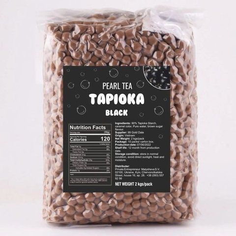 Тапіока Чорна 2 кг ТМ Bubble Tea TBB02 фото